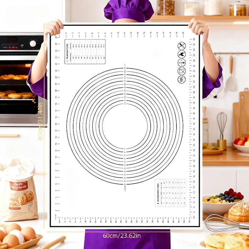 extra large non stick pastry mat 31 49   62 inches   baking rolling dough and countertop protection ideal for cookie candy bread making kitchen essential