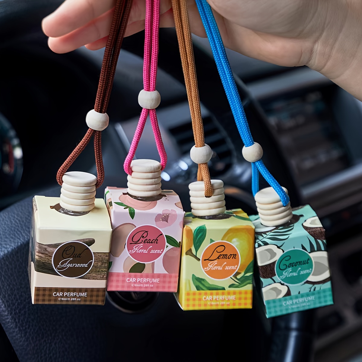 

Long- Car Air Freshener - Odor Eliminator With Essential Oils & Perfume, Vehicle Interior Accessories