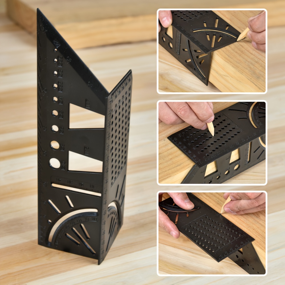 

1pc Multifunctional Angle Ruler Bending Ruler 3d Woodworking Stop Square Size Measurement Ruler