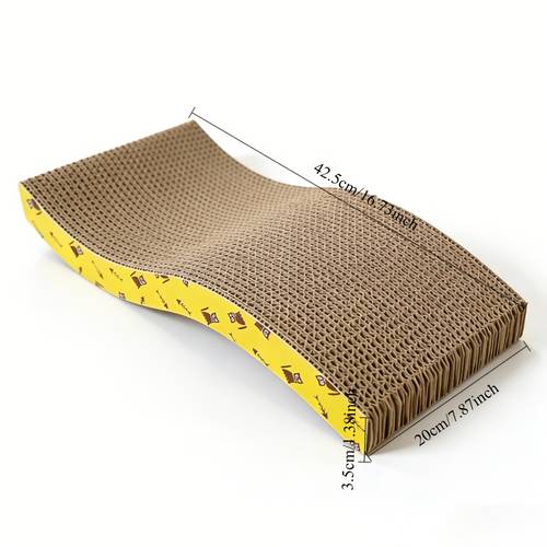 durable corrugated cat scratcher for indoor cats wave shaped scratching pad with cute patterns furniture protector and interactive play toy for kittens and adult cats stylish