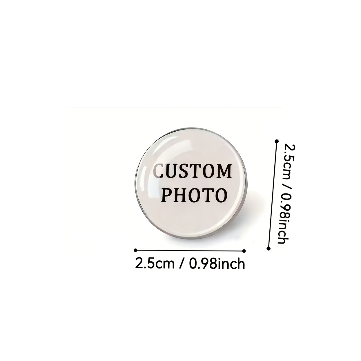 30pcs 2D Flat Metal Badge Customization