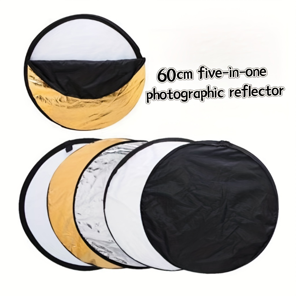 

Photography Reflector Silvery White Golden Silvery Lighting Board 60cm Photo Beauty Soft Board Photography Reflector 5-in-1 Reflector