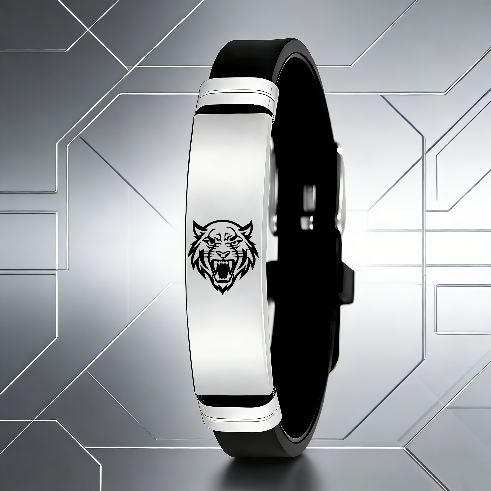 TEMU Bracciale in Acciaio Inossidabile 202 con Testa di Tigre - per Feste/Carnivali, con della Tigre, e Acciaio Inossidabile 202 per un Uso Tutto l',