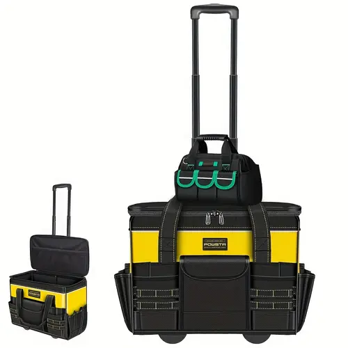 21 rolling tool bag with wheels waterproof tool bag with wheels set tool organizer bag with telescoping handle durable for tools