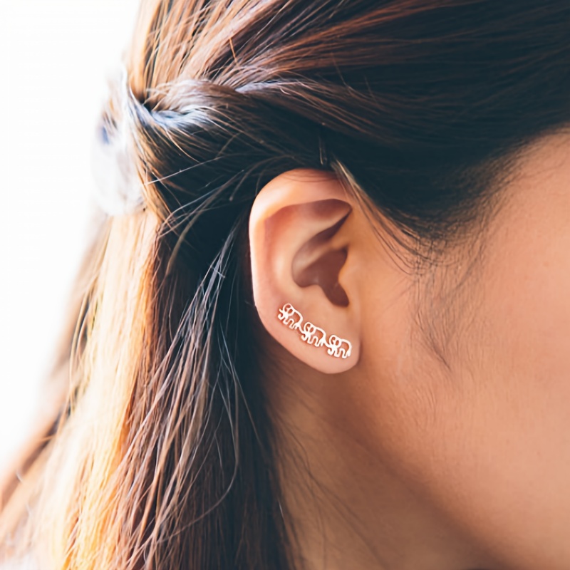 

Elephant Women Jewelry Stud Earrings