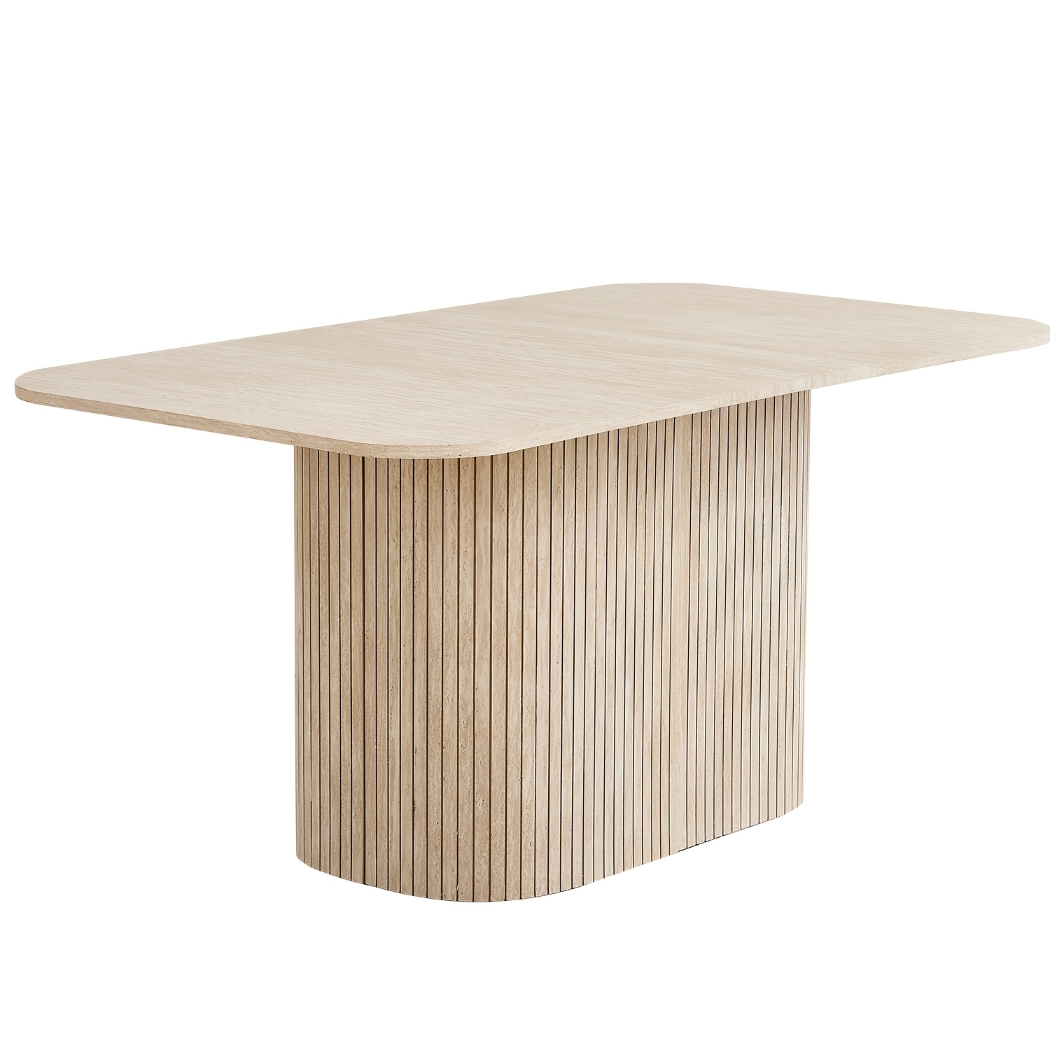 Image of Egoonm Dining Table, Minimalist Dining Table 160 X 90 Cm For 6 People, Vintage Wooden Kitchen Table Industrial Dining Table For Dining Room, Kitchen, Living Room (table Included)