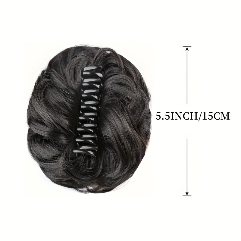 Claw Clip Messy Bun Wavy Curly Hair Piece Chignon Ponytail Temu