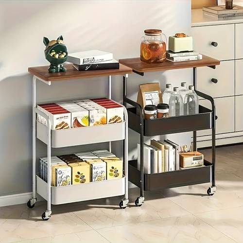 3 tier heavy duty metal rolling kitchen cart with 3 tier shelves mobile storage cart suitable for small spaces assembly space saving for pantry apartment sturdy multi cart