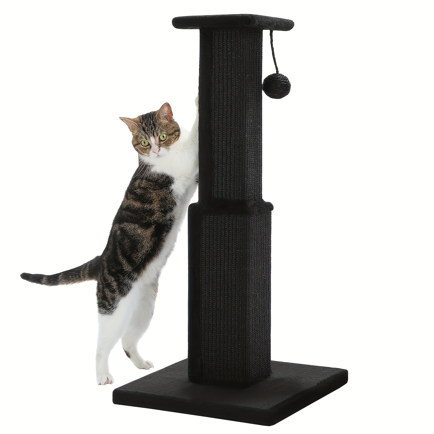 E-shop Road Großer Katzenkratzbaum, 80 cm hoher Kratzbaum für ausgewachsene Hauskatzen, ultimativer Kratzbaum mit gewebtem Sisal, großer Basis und