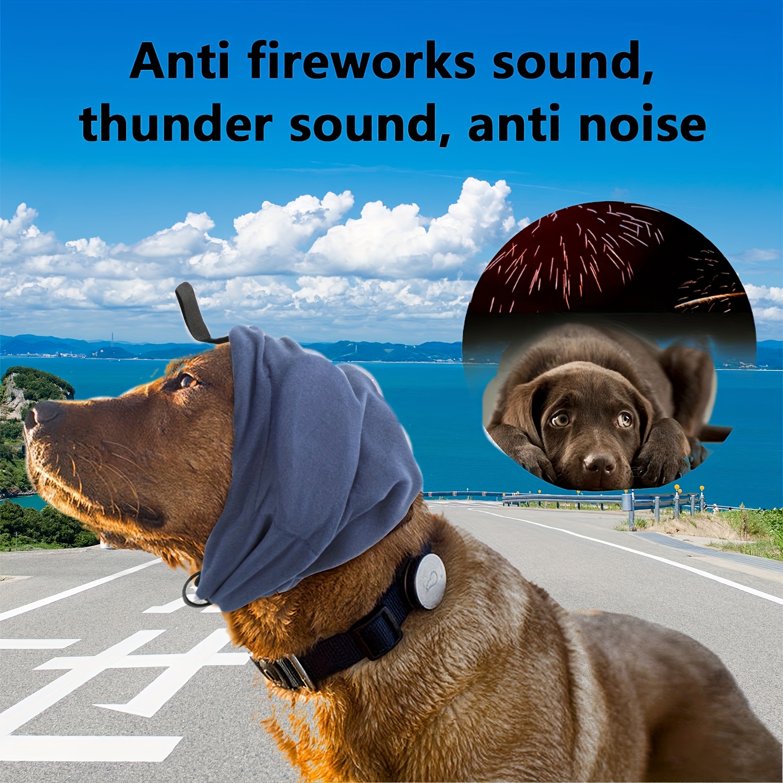 dog earmuffs thunder fireworks noise canceling warm Temu Australia