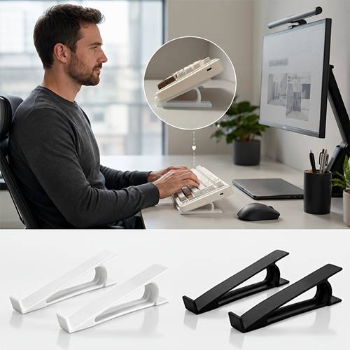 english ergonomic keyboard riser non slip universal stand with multi color options office gaming
