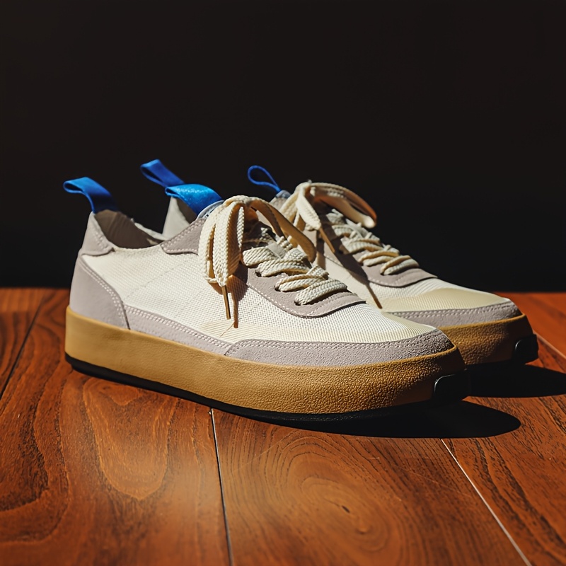 Zapatillas clásicas para hombre, versátiles, de moda, modernas y casuales, de tela de fibra sedosa de hielo transpirable, zapatillas de caña baja con empalme y transpirables
