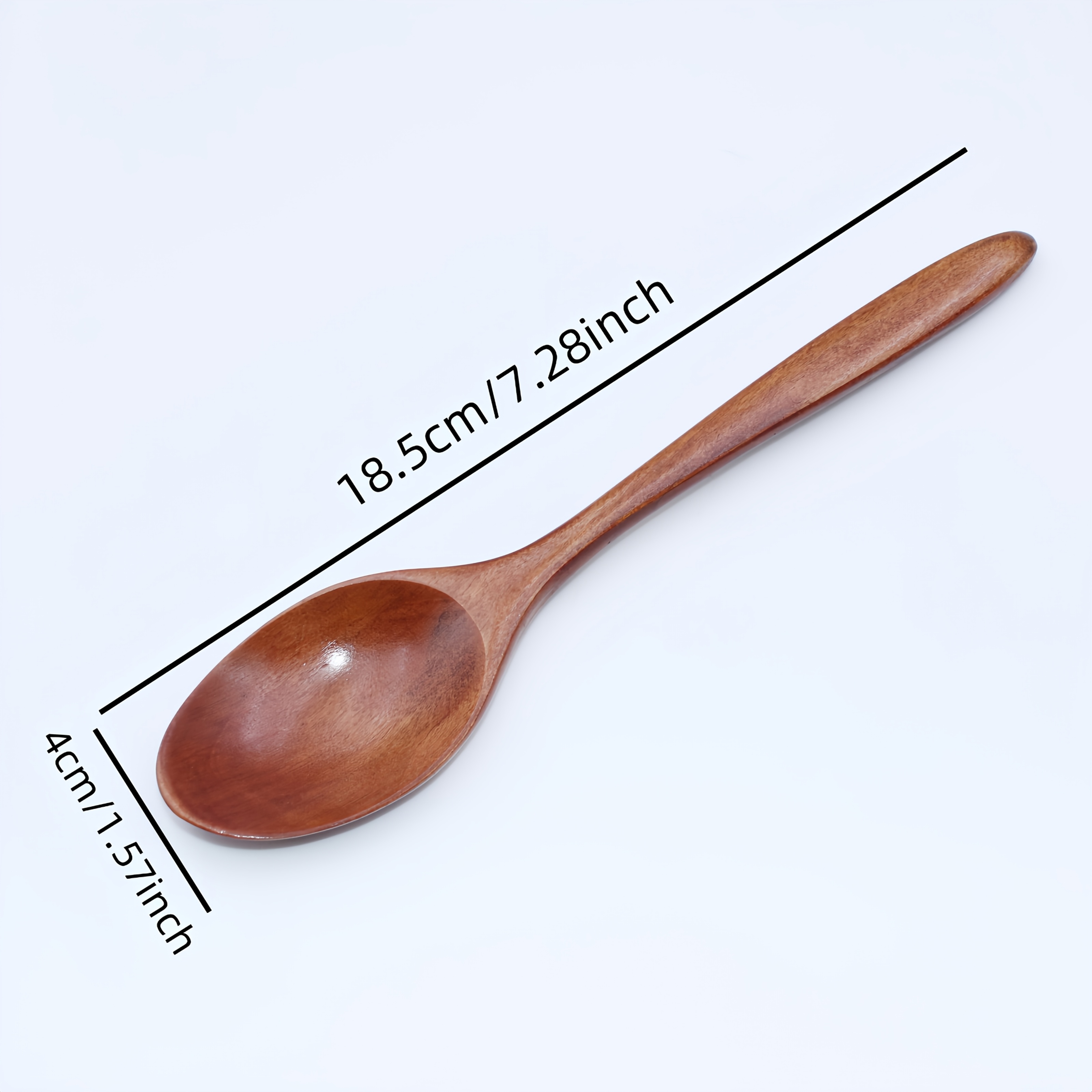 TEMU Japanese-style Handcrafted Wooden Spoons For Home Use, Including Soup Spoons, Congee Spoons, Stirring Spoons, Coffee Spoons, Honey Spoons,