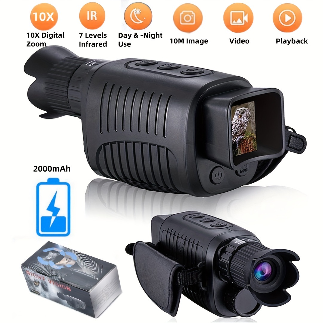 

Night Vision 10x Digital 7 Levels Of Infrared Adjustment Rechargeable - Hunting, Camping, Wildlife , Boating