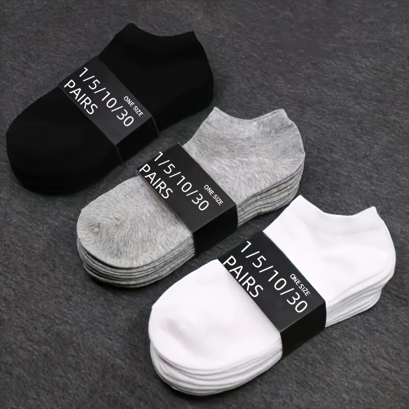 1   30 pairs of socks for men and women black and white thin ankle socks no wash deodorant sweat absorbing summer thin   bath boat socks sweat resistant