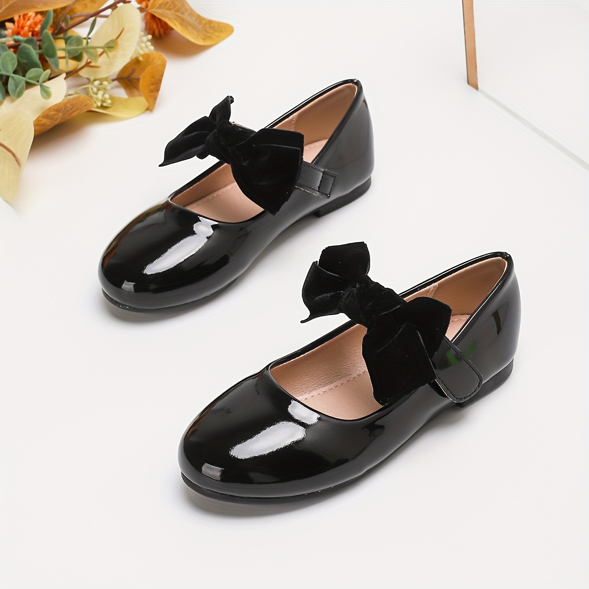blue dress for baby girl Elephantito Girls Aria Flat - Patent Black main image 0