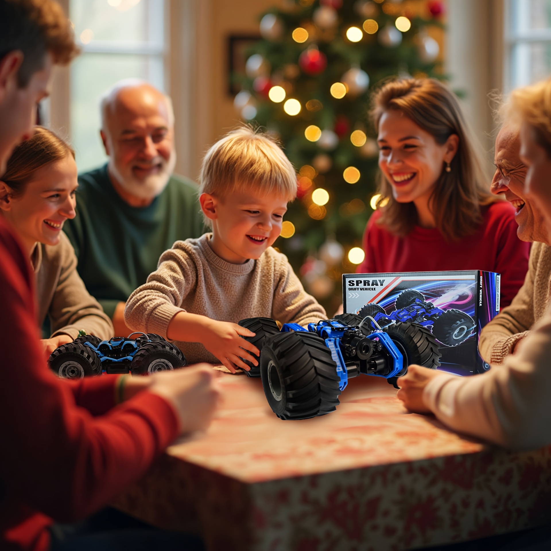 Stunt RC Car For 4-7 8-12 Years Old Boys, 40 Kilometers Per Hour All Terrain RC Truck, 360 Degree Rotation, Spray, Truck Toy Birthday, Christmas, Halloween Gift For 4-12 Years Old Boys