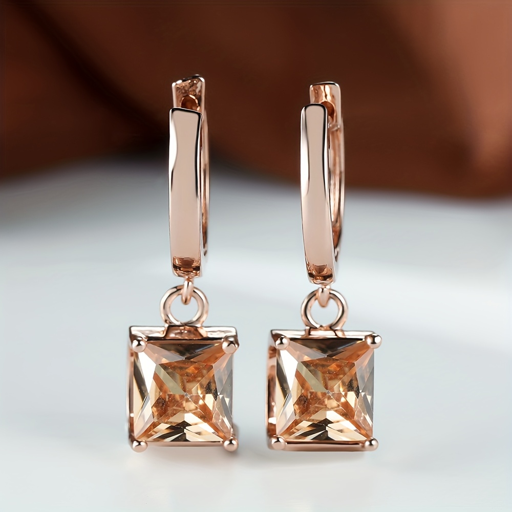 TEMU 1 Paar Gouden Kleur Prinsessenknoop Oorbellen Hangende Oorbellen Bruiloft Valentijnsdag Sieraden