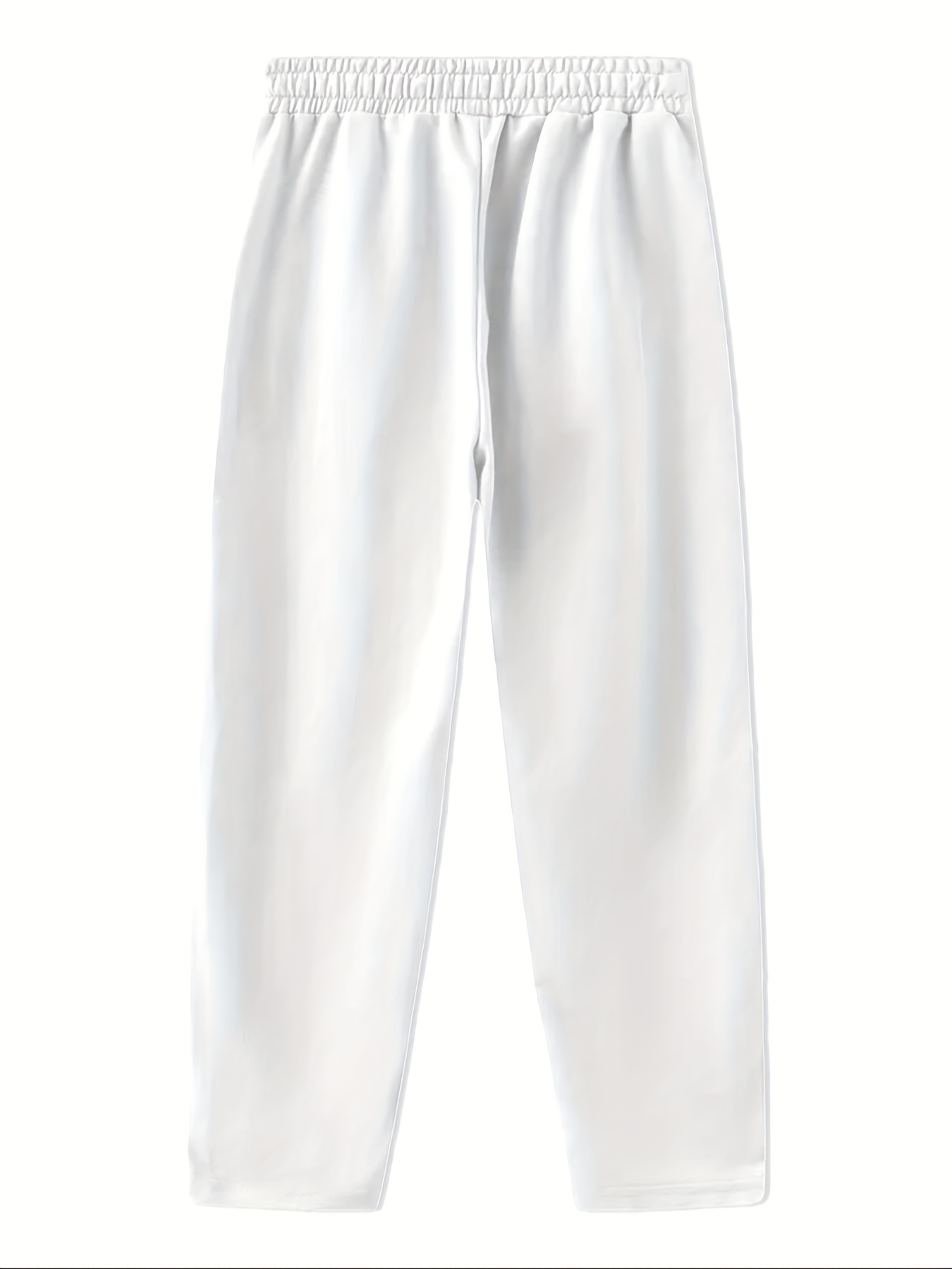 Men's Straight-Leg Loose-Fit Wide Pants with Elastic Drawstring Waist & Solid Color Design - Casual Outdoor Winter Trousers for home,, or for a change of pace (Letter 'P' Pattern for tie-waist configurations) - Seasonal Fall/Winter