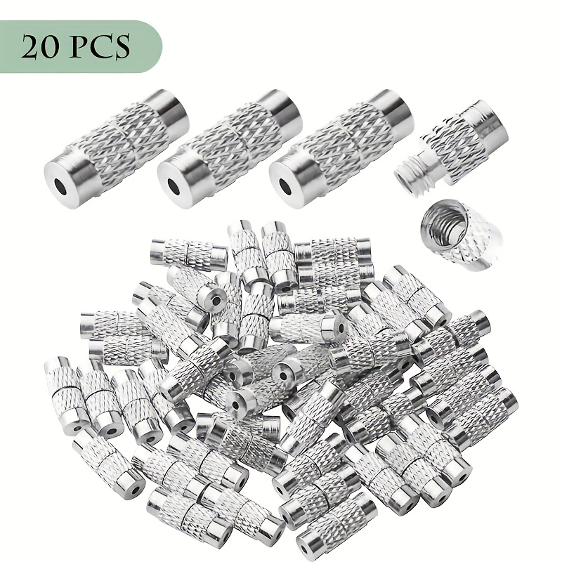 Image of 20pcs Of Copper Spiral Clasp Jewelry Connectors, Suitable For Bracelets And Necklaces, Cylindrical End Fittings For Easy Matching And Replacement, Peanut Clasp Spiral Clasp, Set