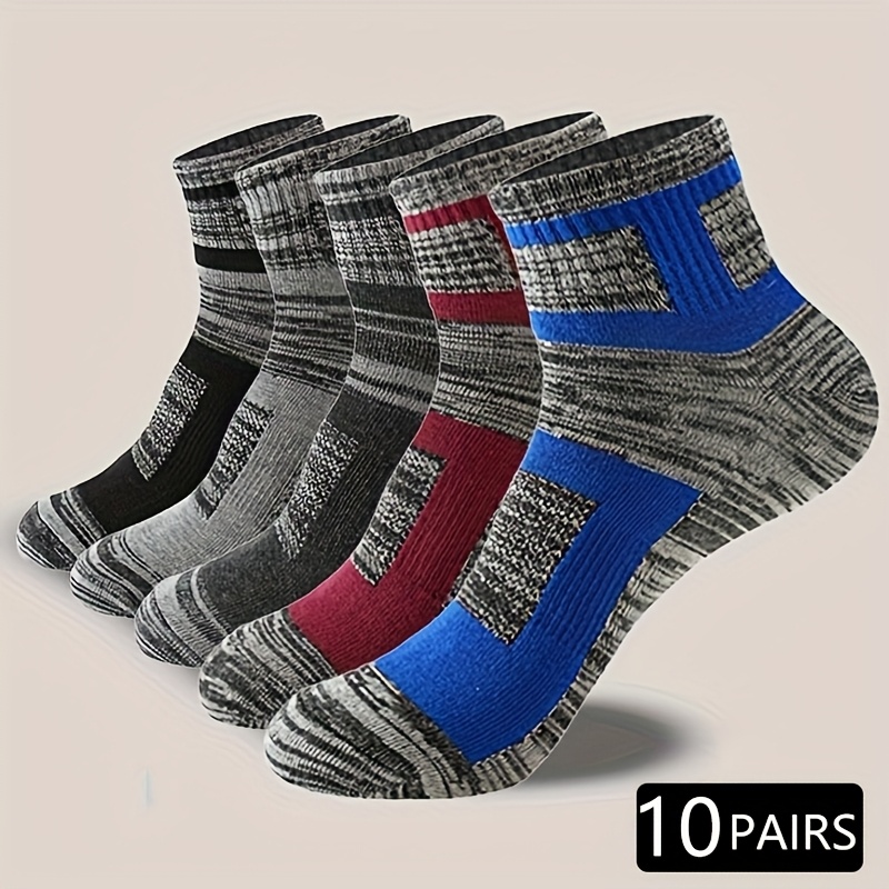 E-shop 10 Paar Herren Color- Socken - Weich, atmungsaktiv und bequem für Frühling, Sommer, Herbst, Winter, Freizeit, Zuhause, Outdoor-Sport, kurze