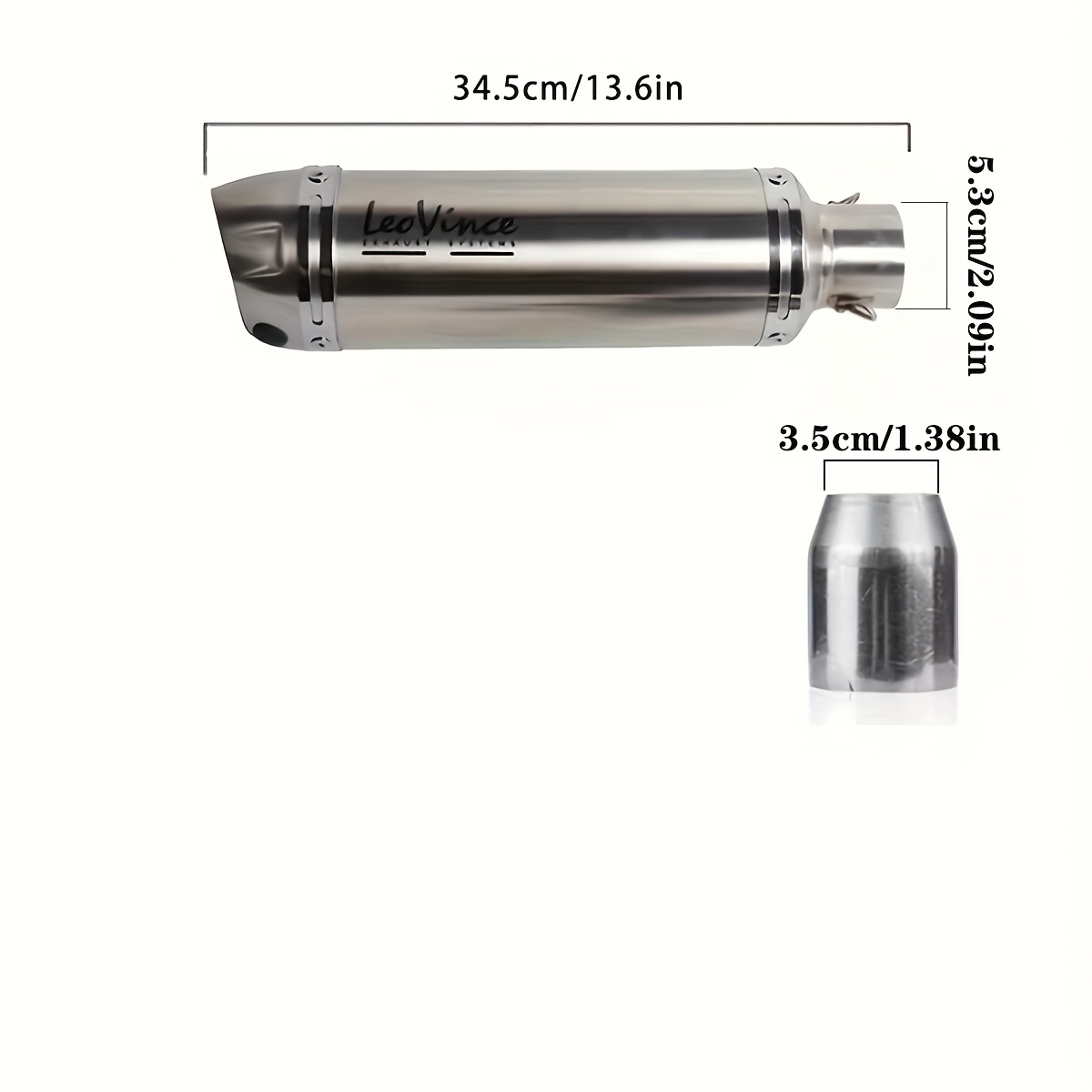 1pc 51mm universal motorcycle exhaust pipe stainless steel for street motor scooters details 1