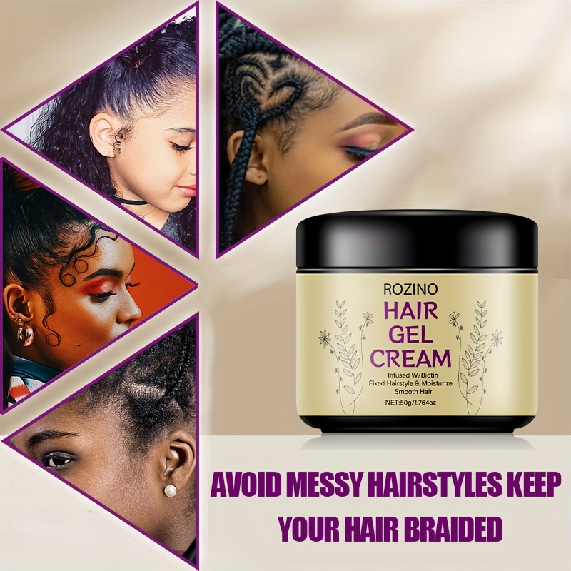 24 hour long lasting styling hair gel cream rich in   natural plant   such as rosemary oil black castor oil peppermint oil keratin etc   moisturizes and is suitable for broken hair and stage makeup Product details 1