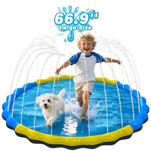 splash pad sprinkler splash play mat toys for kids water toys inflatable wading pool extra large thicker summer outdoor for 3 years children