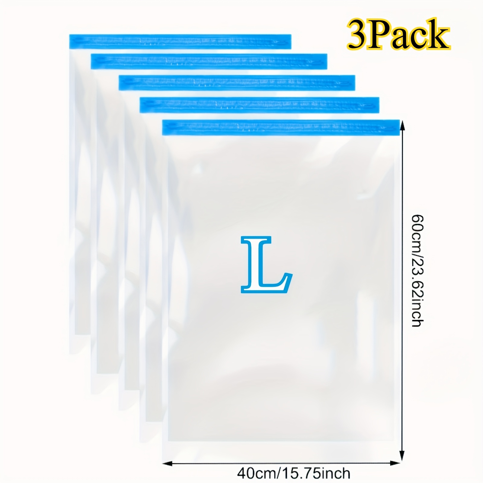 3pcs Hand-rolled Vacuum Compression Storage Bag - Transparent High Quality Space- Design For Coats, Socks, Hats - Compact Travel & Camping Organizer With Seal, Durable Material, Vacuum Bags For Travel