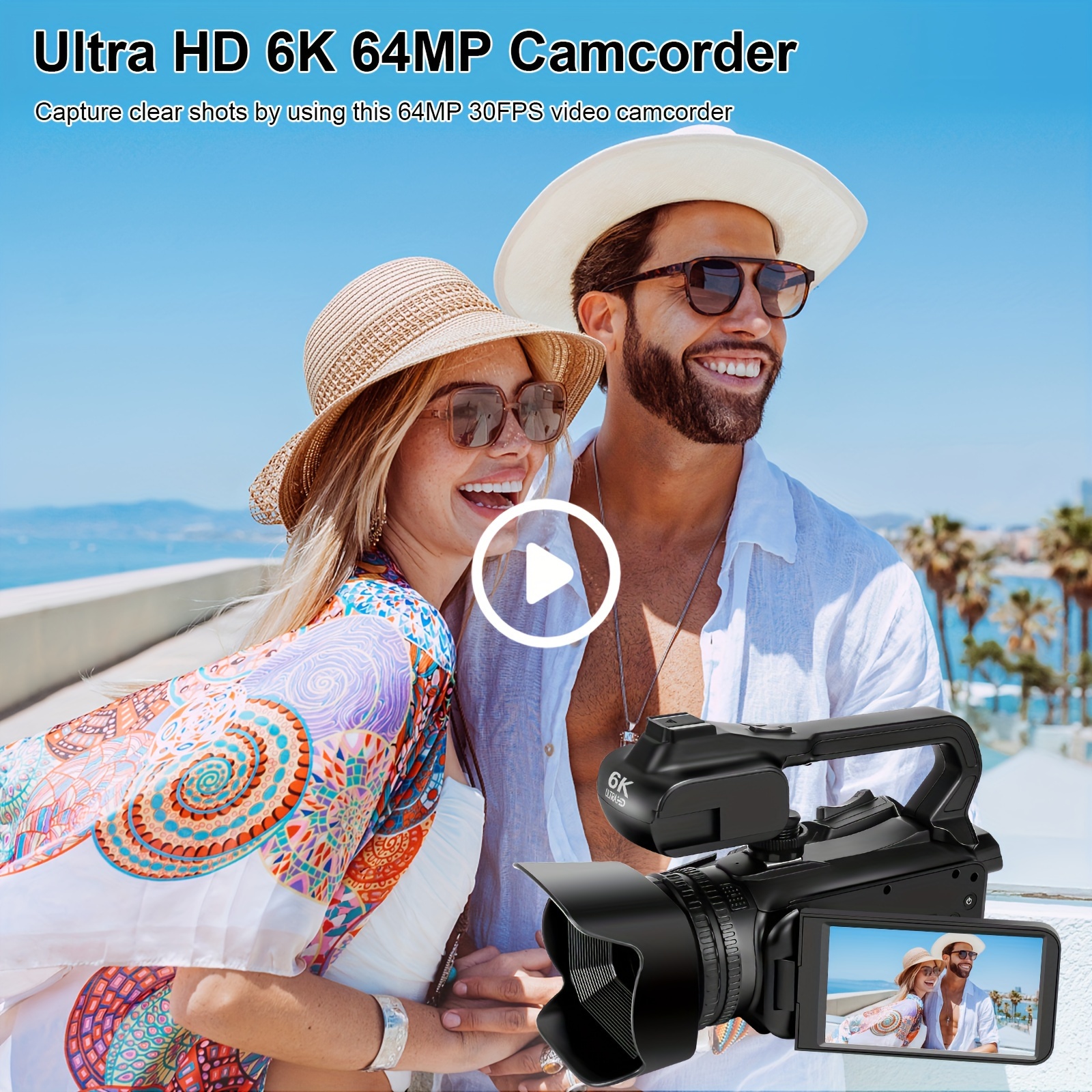 

Camera Camcorder, 64mp 18x Digital Ir Vlogging Camera, 4.0" Touch Screen Digital Camera With Wifi, Microphone, 64g Sd Card, 4500mah Battery