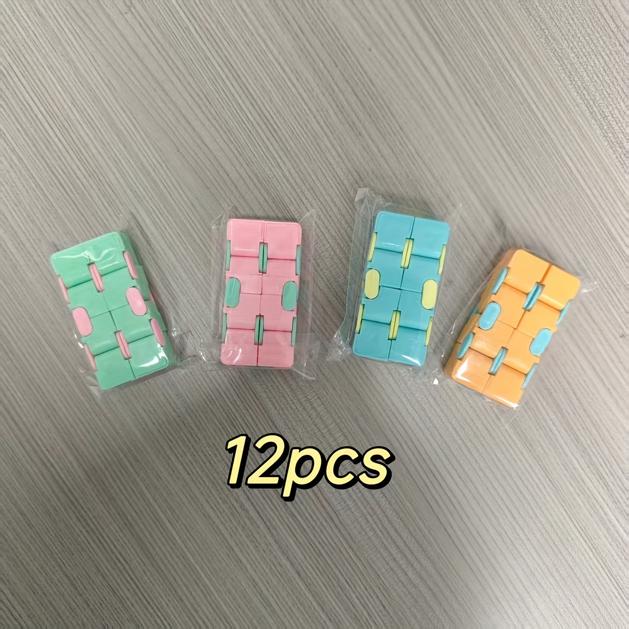 Image of 6/12/24-pcs Infinite Flip Cube Puzzle Toy, Relaxing Brain Teaser Flip Cube, Mini Desktop Toy, Suitable For Birthday Parties, Halloween, Christmas, And Thanksgiving Gifts (random Colors)