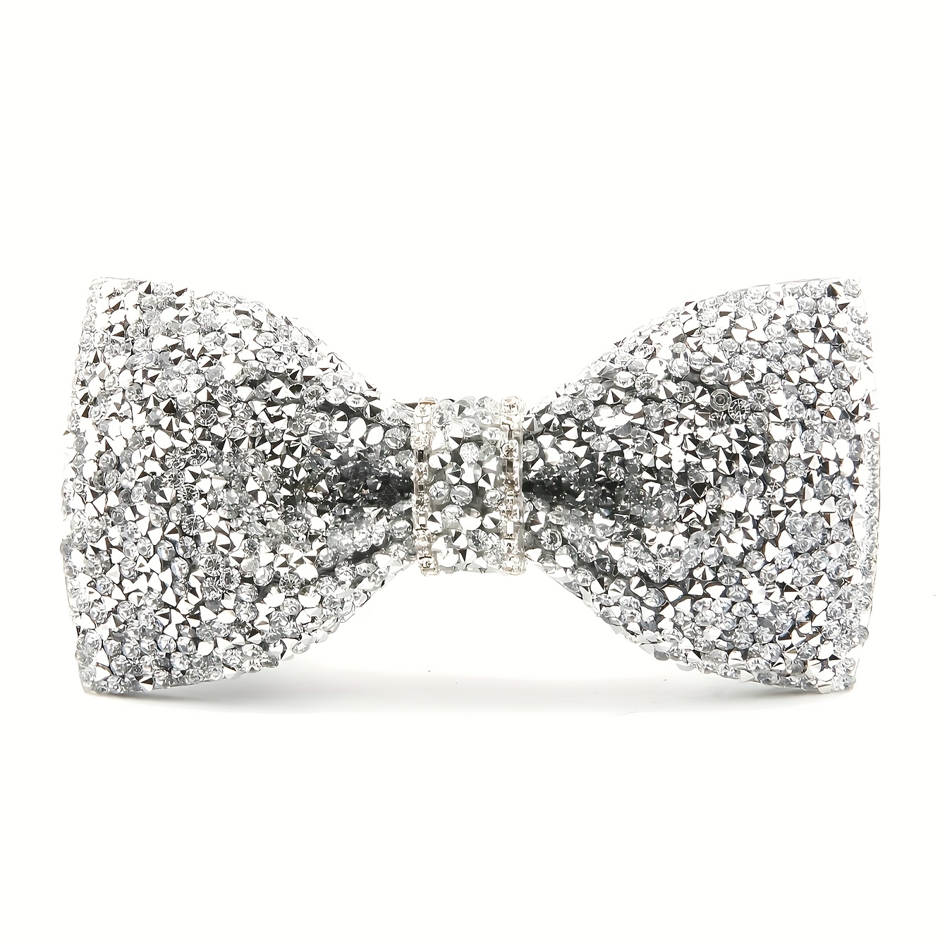 E-shop 1 Stück Modischer Herren Luxuriöser Glitzernder Bühnen-Dinner-Hochzeits-Essential Verstellbare Fliege, Schwarz/Gold/Weiß