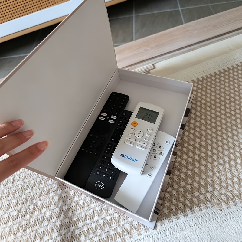 TEMU 1 pz Scatola portaoggetti magnetica decorativa aggiornata, rettangolare, a libro, realizzata . Ha molteplici funzioni, pu簷 contenere telecomandi