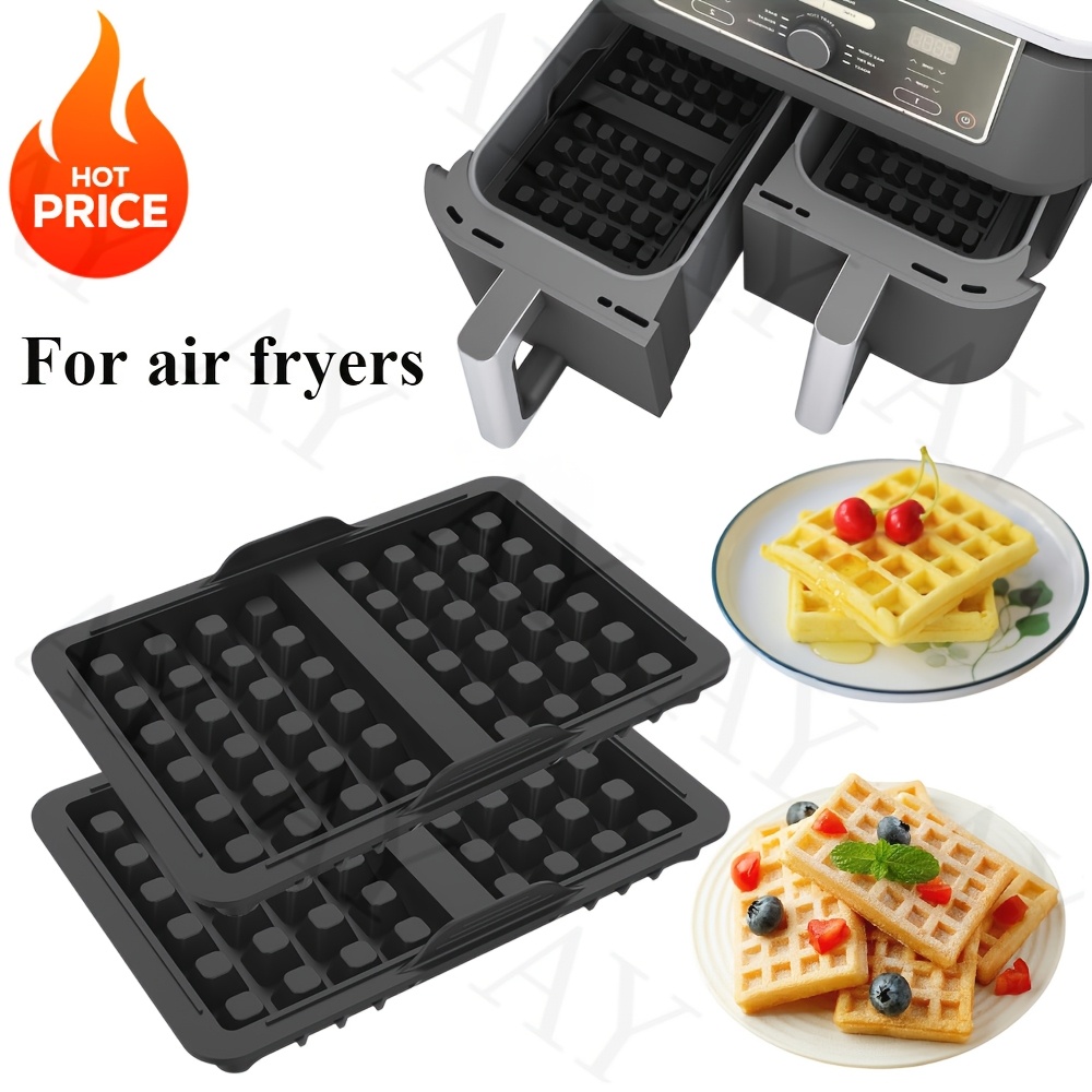 

1/2pcs Air Fryer Silicone Liners Reusable Air Fryer Waffle Baking Pan Waffle Mold For Af400eu Af451eu Sl400eu Af500de Models And Many Other Air Fryers Accessories