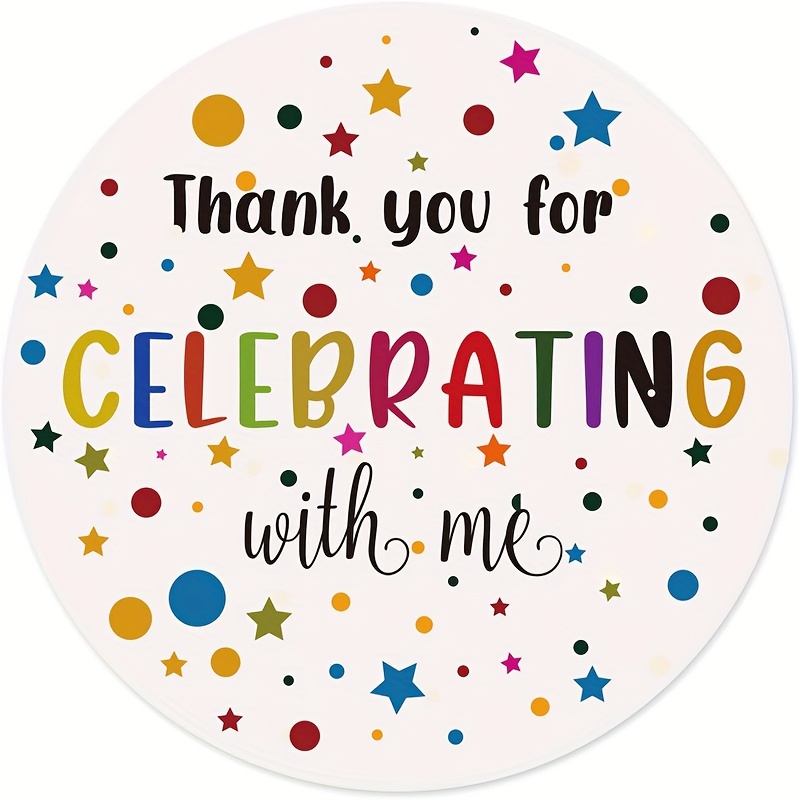 

60 Thank You Stickers, Universal 2-inch Celebration Labels For Showers Weddings Bridal Showers Birthdays, Envelopes And Gift Wrapping ()