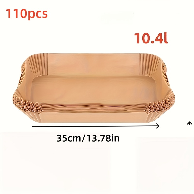 Image of 55pcs/110pcs Compatible For Fryer Af500eu Parchment Paper Sheets - Waterproof, Oil-resistant Suitable For, Grill, Microwave, For Kitchen Accessory, Frying Paper For Air Fryer Use