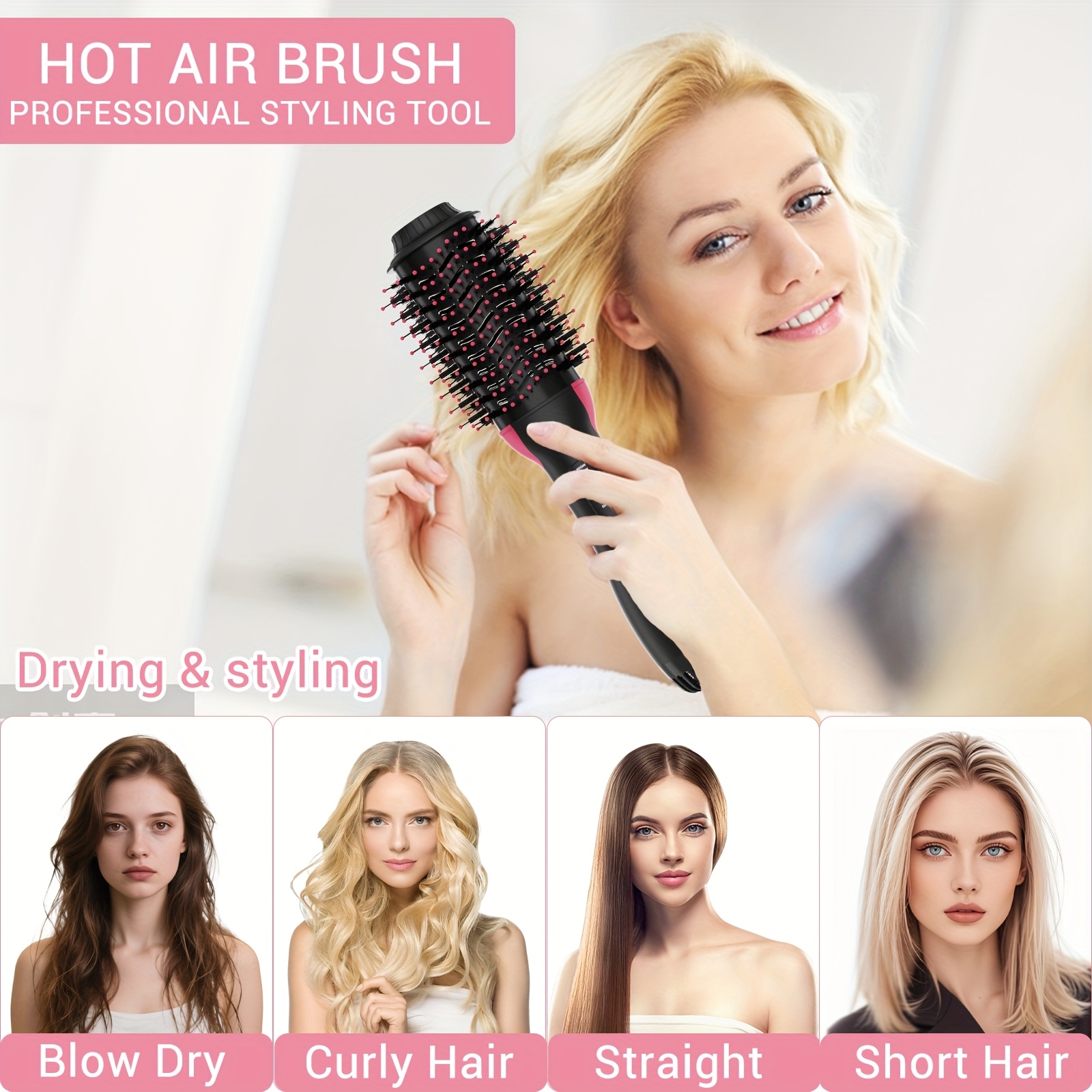 hair dryer brush blow dryer brush in step hot air Temu Saudi Arabia