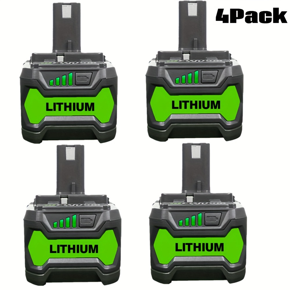 

4pack Upgraded 8.0ah P108 Battery Compatible With 18v 1 Plus Battery Replacement P108 P102 P103 P104 P105 P107 P109 P122 Cordless Tool Batteries Rapid Rechargeable Batteries With Indicator
