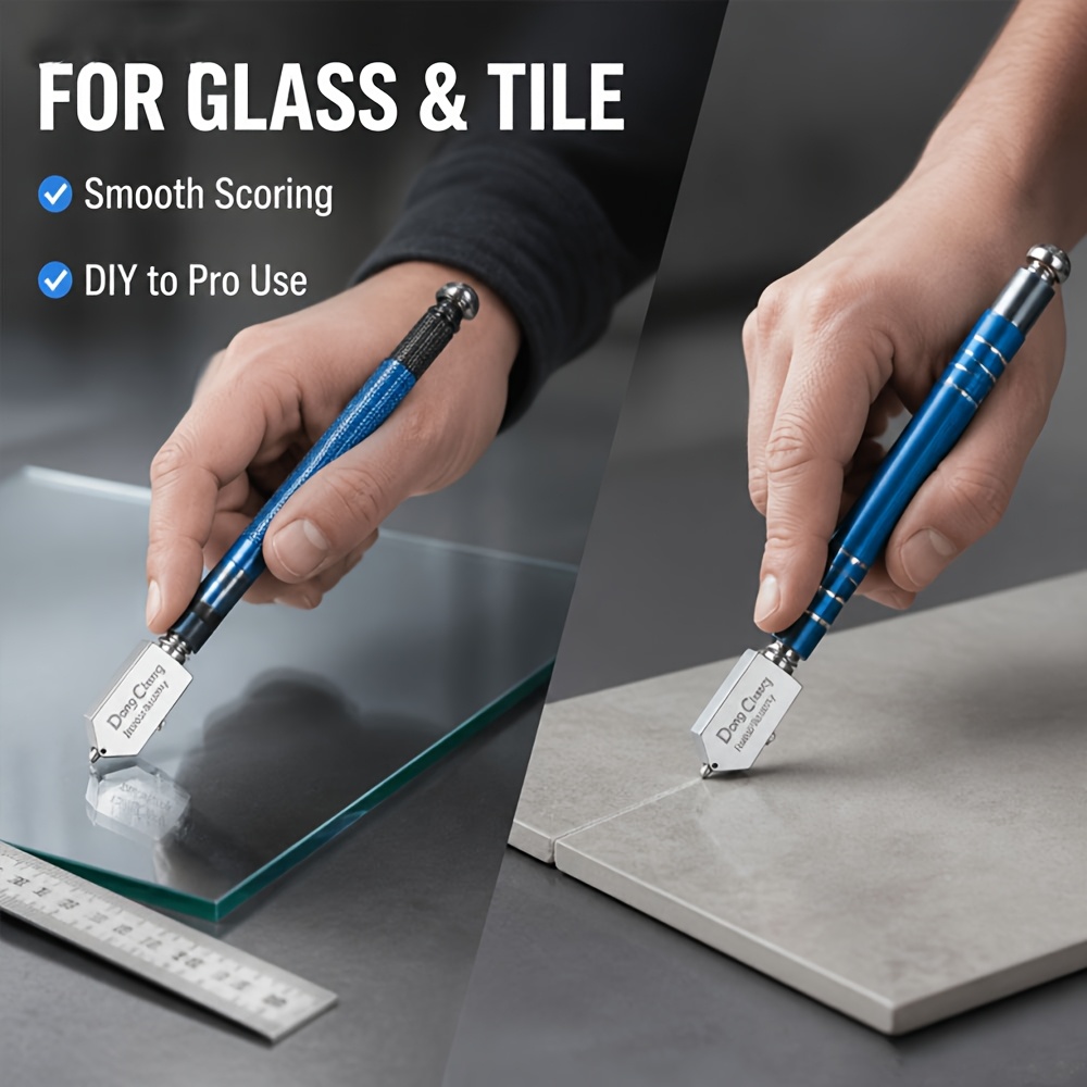 Tile Cutter Tool – Manual Glass & Ceramic Cutting Tool, Aluminum Alloy Hand Mirror Cutter, T-Shape Handle, DIY Home Construction