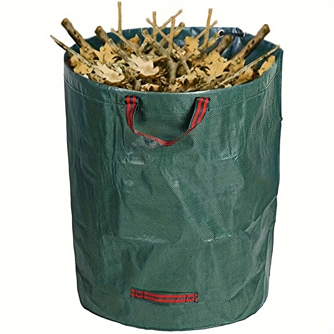 

1pc Garden Waste Bag, Reusable 4 Handles Heavy-duty Garden Leaf Rubbish Bag, Durable Material Yard Waste Container