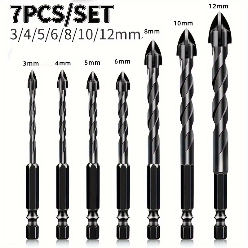 TEMU 7pcs Steel Set For , & - Hex Shank, For Diy