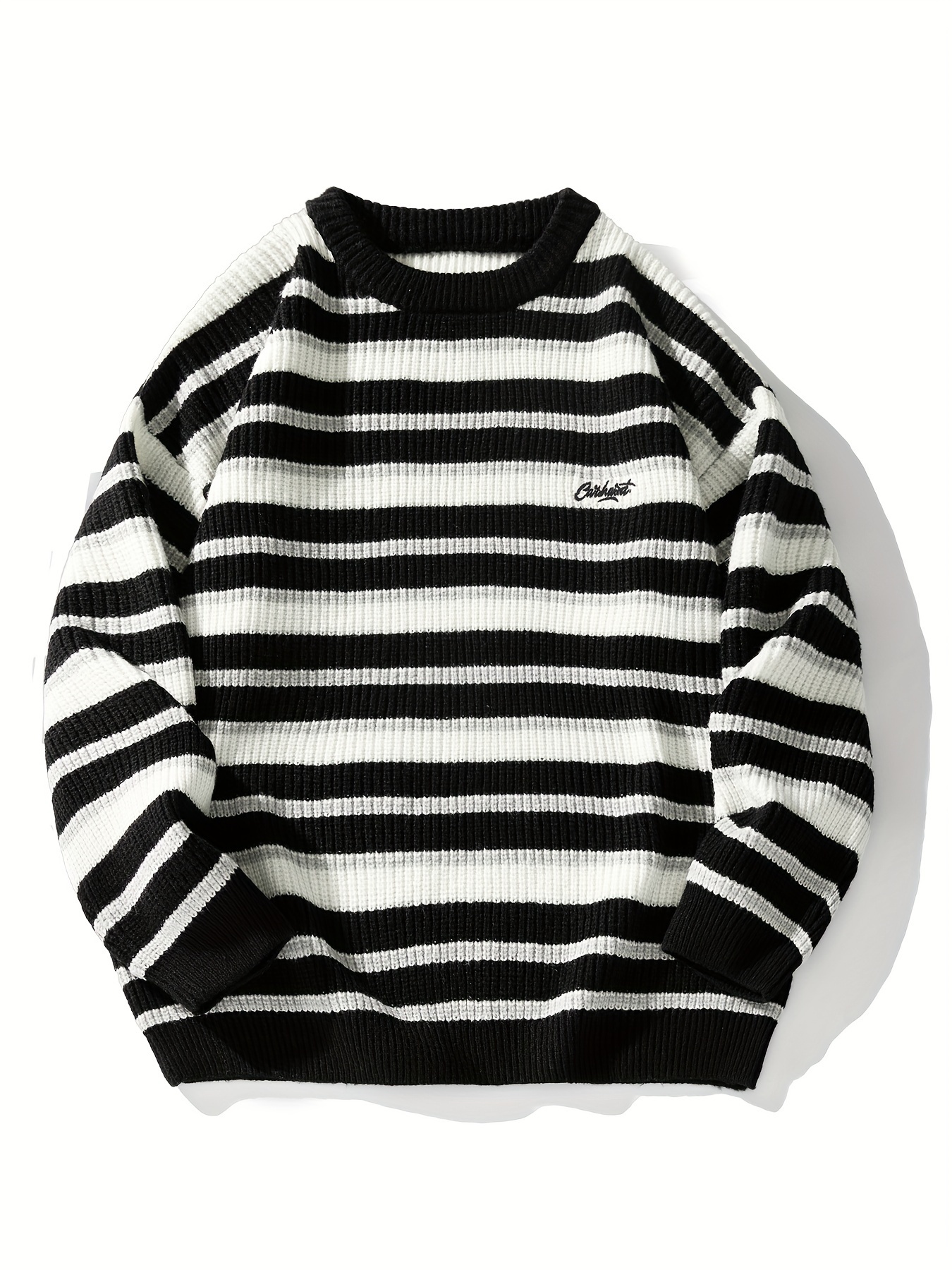 Baggy striped sweater best sale