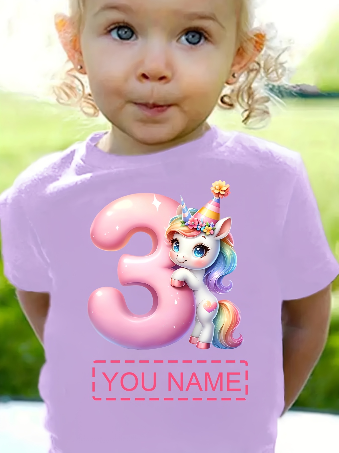 customizable year old unicorn birthday party t shirt Temu