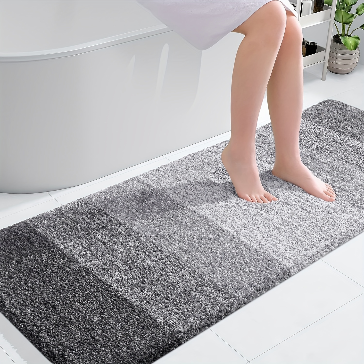 

Bathroom Rug - -, Absorbent Microfiber, & Washable, For , Bathtub & , Fluffy Decor Decoration