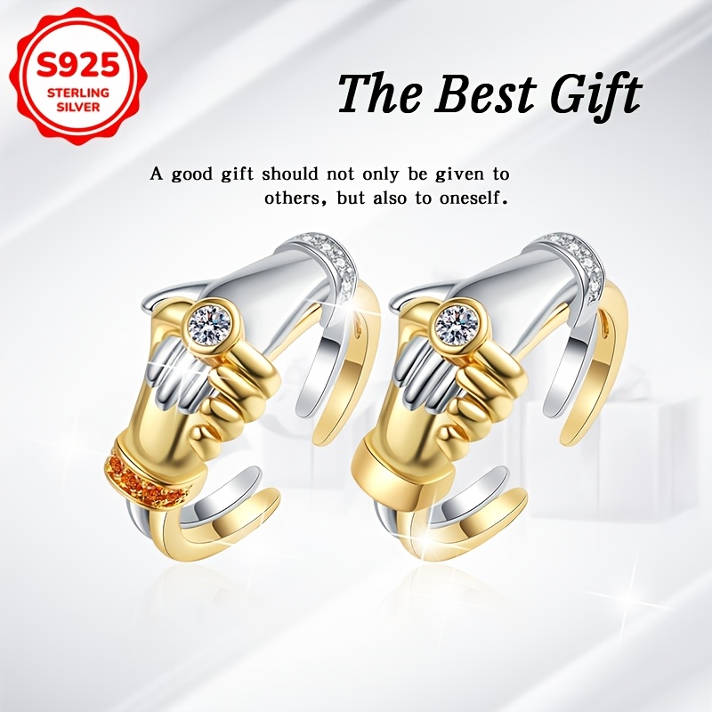 Women's Adjustable Open Ring in 925 Sterling Silver