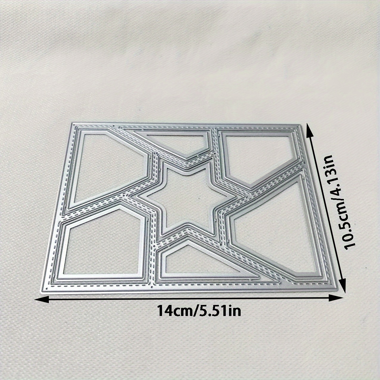 Image of 1pc Creative Five-pointed Star Hollow Metal Cutting Dies, Diy Scrapbooking Embossing Stencil, Handmade Greeting Card Decoration Die Cutting Tool, Gift Card Making