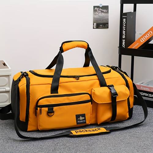large capacity sports and bag with wet dry portable backpack for cycling and travel with independent shoe compartment handheld or crossbody carry multiple colors zipper closure