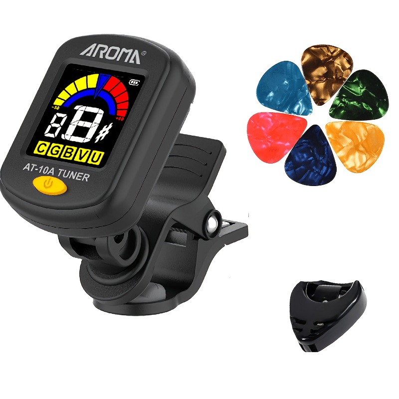 TEMU Rechargeable Guitar Tuner Clip On For Guitar, Violin, Ukulele, , Mandolin With Chromatic Tuning , Display, Tuning (type-c Charging Cable