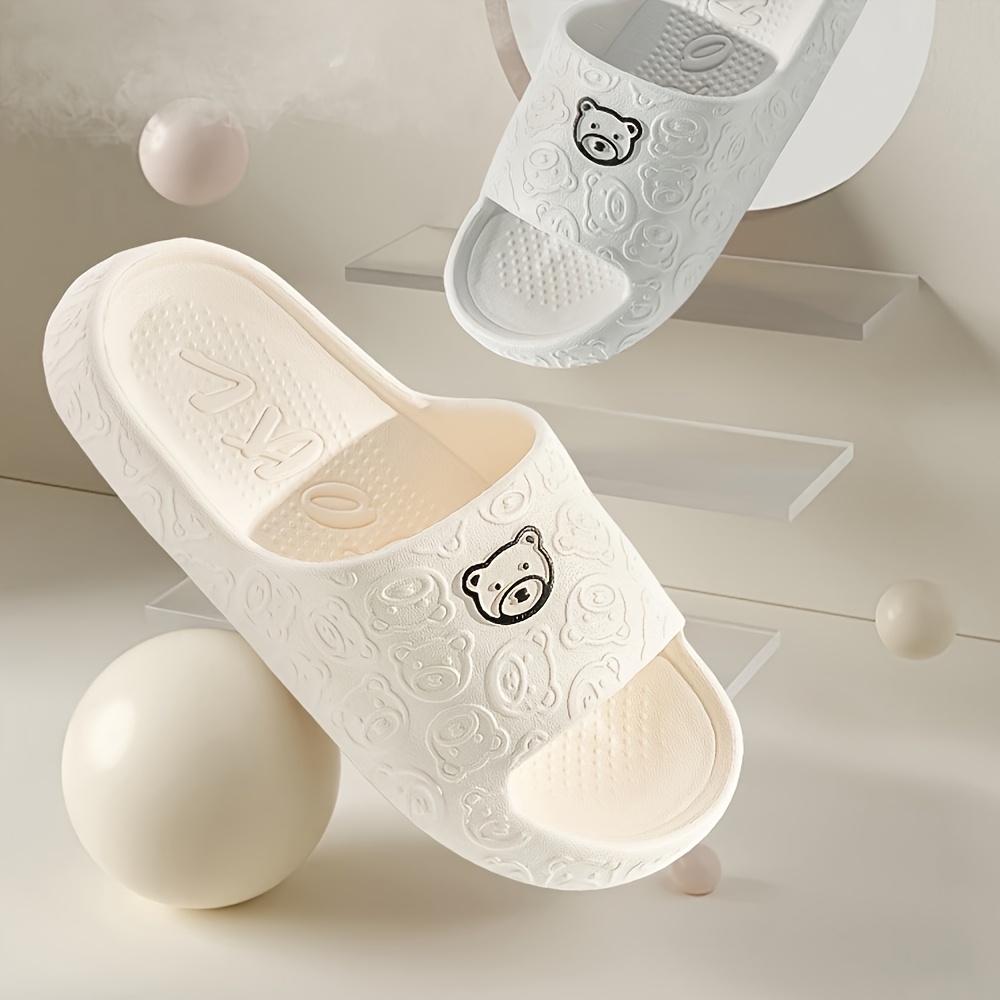 womens cute   eva slide sandals comfortable non slip washable indoor outdoor slippers in pink white and more     adorable slippers Product details 4
