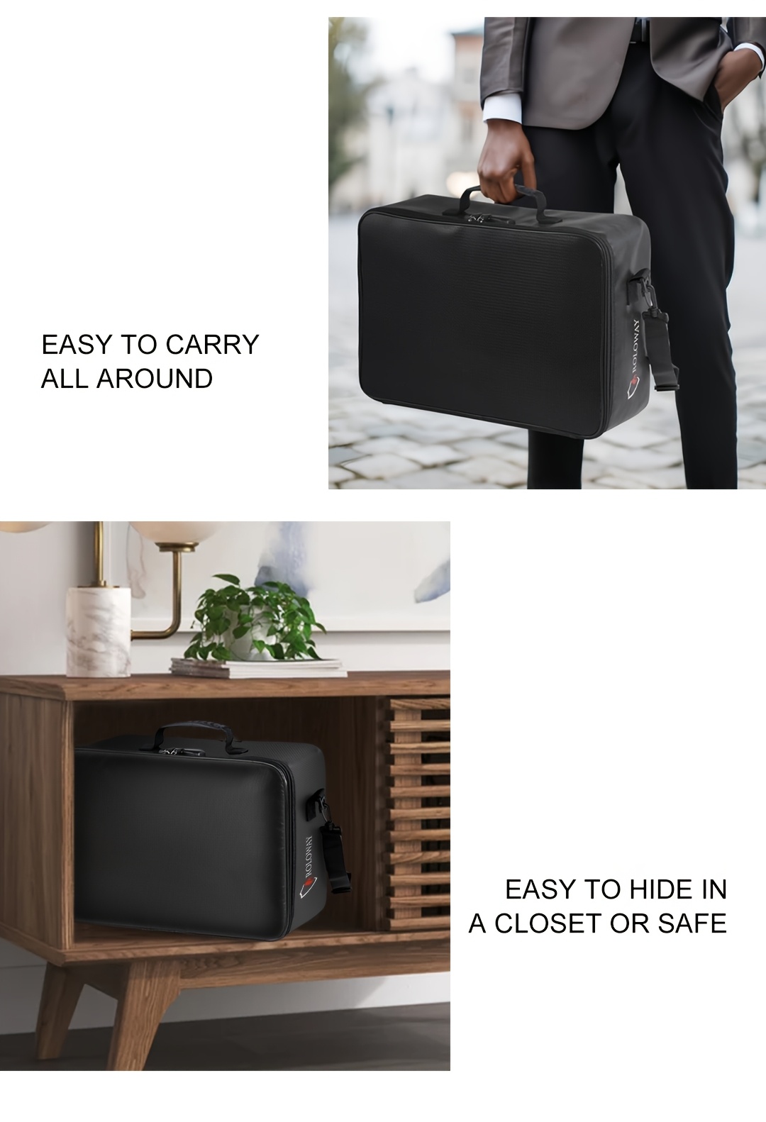 1pc Fireproof Document Bag With Lock & Reflective Strip (17 X 11.8 X 5 Inch), Important Document Storage Bag With Multi-Layer File Organizers Valentine'S Day 6 1pc Fireproof Document Bag With Lock & Reflective Strip (17 X 11.8 X 5 Inch), Important Document Storage Bag With Multi-Layer File Organizers Valentine'S Day